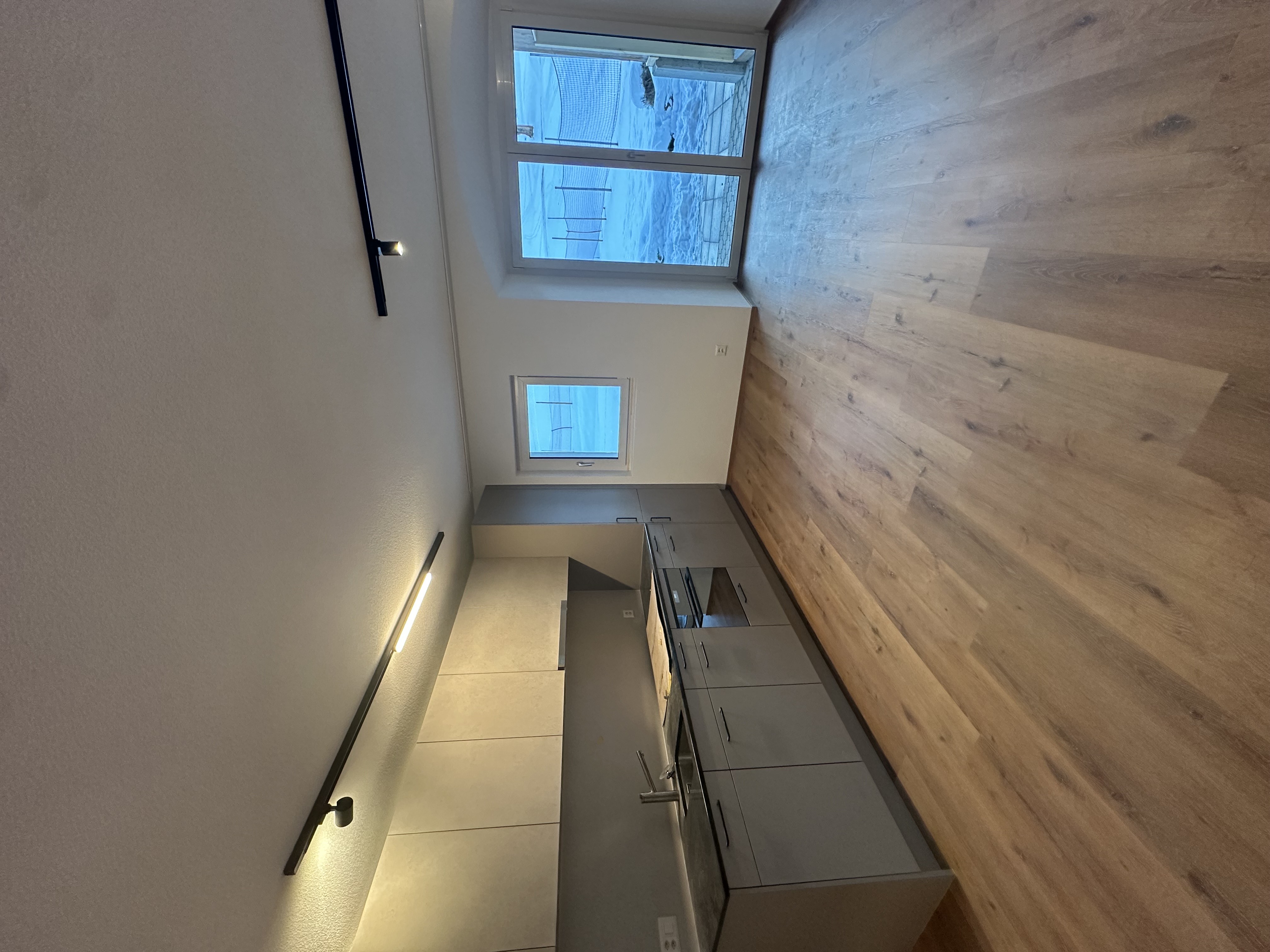 Küche mit Ausgang auf die Terrasse